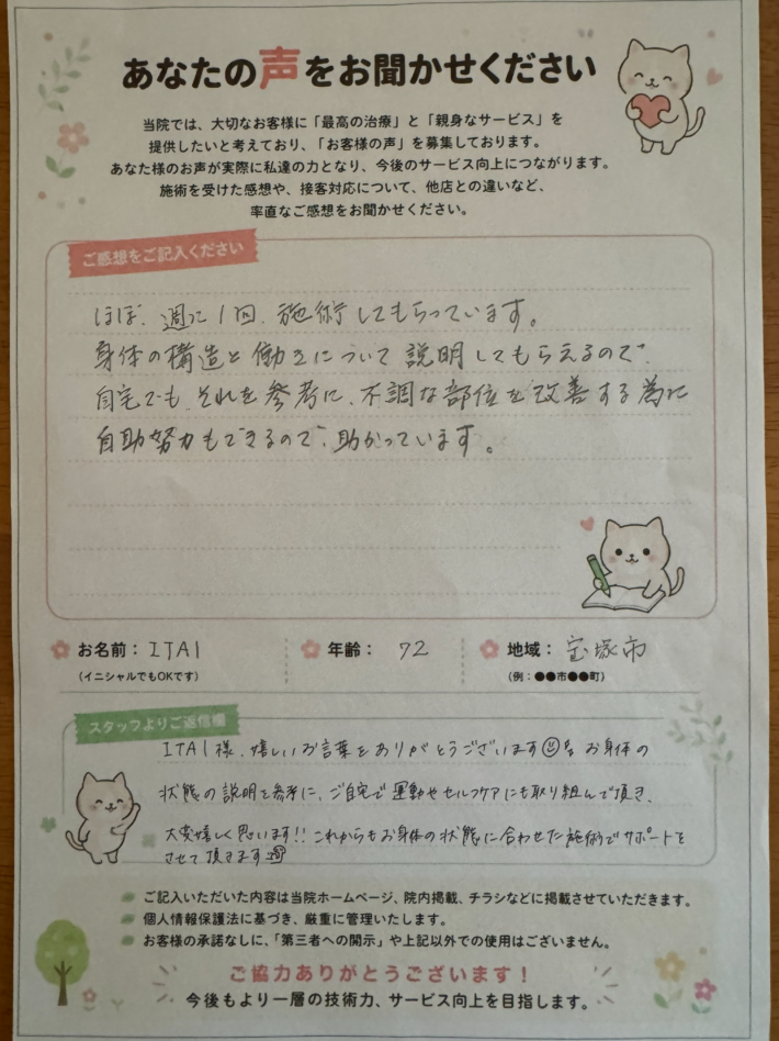 ITAl様 72歳 宝塚市